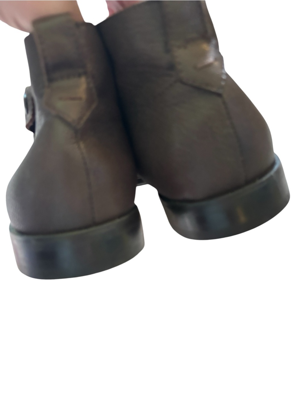 John Varvatos dark brown leather side zip ankle boots - Picture 5 of 8